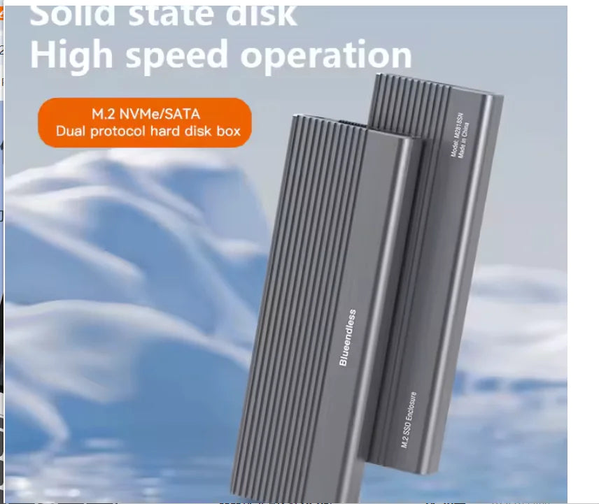 External M2 NVME SSD Enclosure Aluminum Casing 10Gbps
