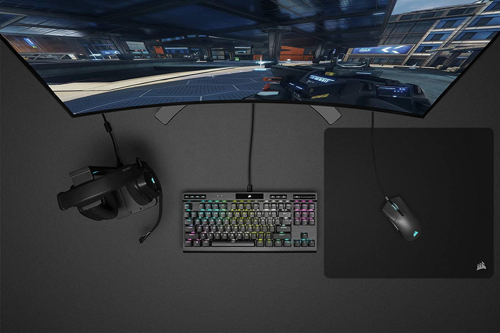 K70 RGB TKL – Champion Series Tenkeyless Mechanical Gaming Keyboard - Cherry MX Speed Keyswitches - Durable Aluminum Frame - Per-Key RGB LED Backlighting - Detachable USB Type-C Cable