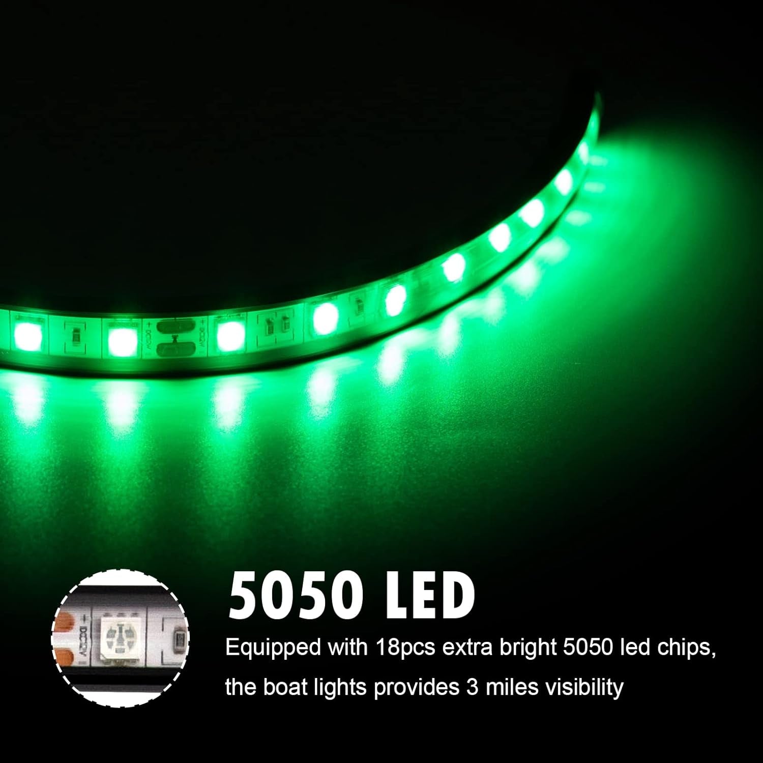 LED Pontoon Boat Lights, IP67 Waterproof Interior and Deck Light for Night Fishing, Courtesy Lighting for Yachts, Bass Boats, and Jet Skis(3.5W)