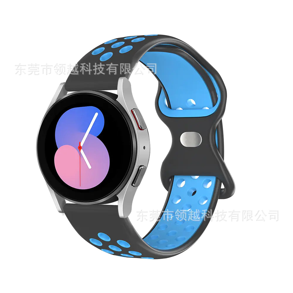 Silicone Watch Strap with Butterfly Clasp for Samsung & Huawei