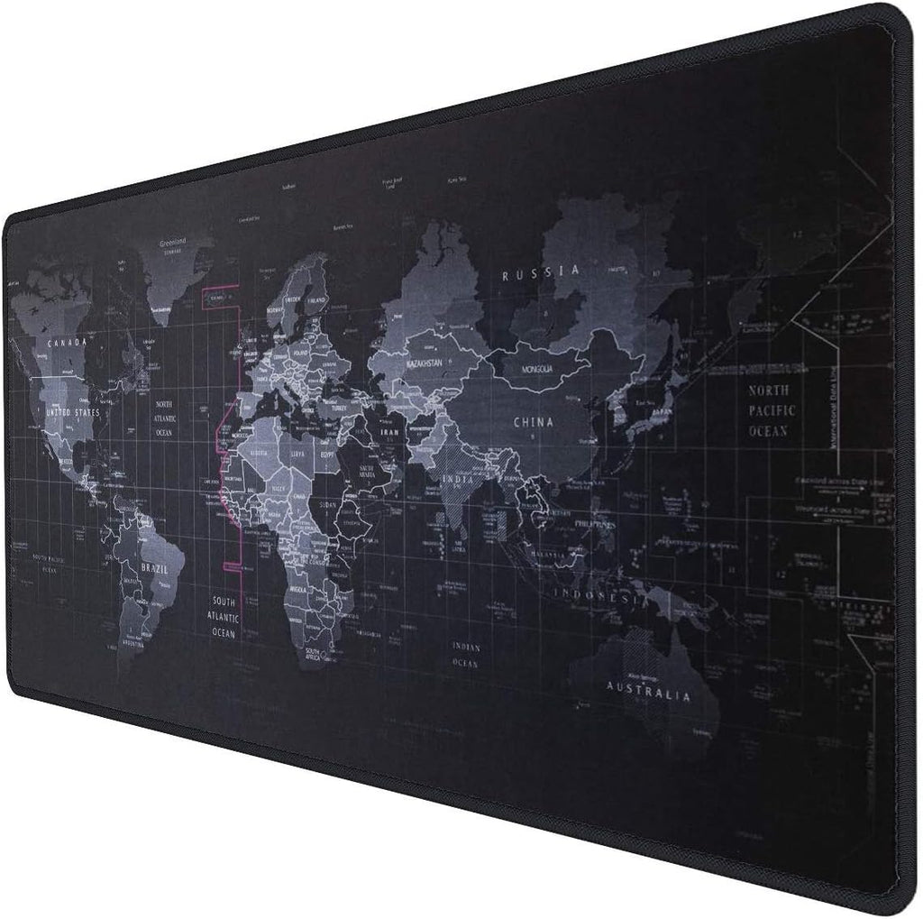 Large Gaming Mouse Map Pad 800×300×2MM (31.50X11.81X0.08 Inch),With Non-Slip Base,Waterproof and Foldable Pad,Desktop Pad Suitable for Gamers,Suitable for Desktop,Office and Home,Black