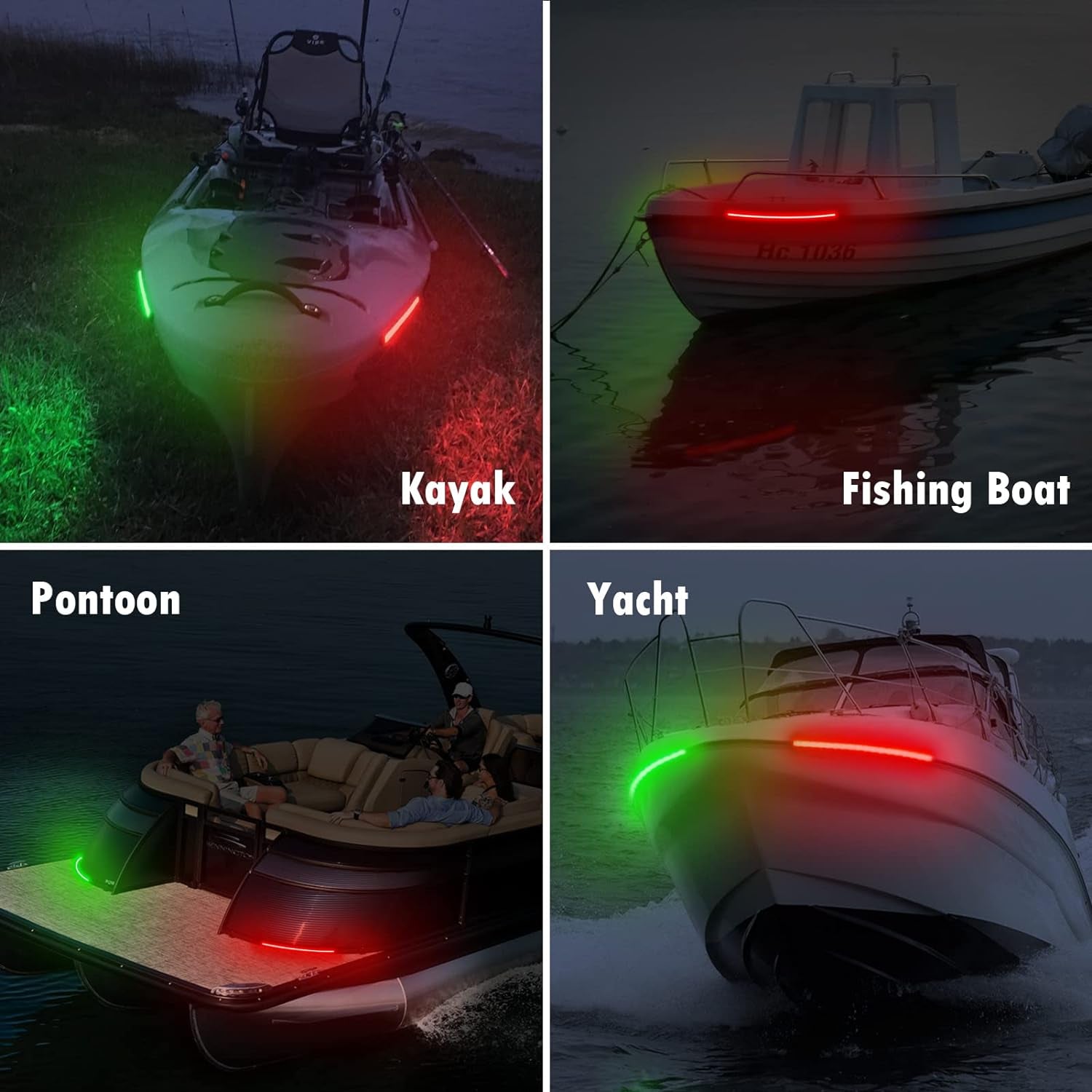LED Pontoon Boat Lights, IP67 Waterproof Interior and Deck Light for Night Fishing, Courtesy Lighting for Yachts, Bass Boats, and Jet Skis(3.5W)