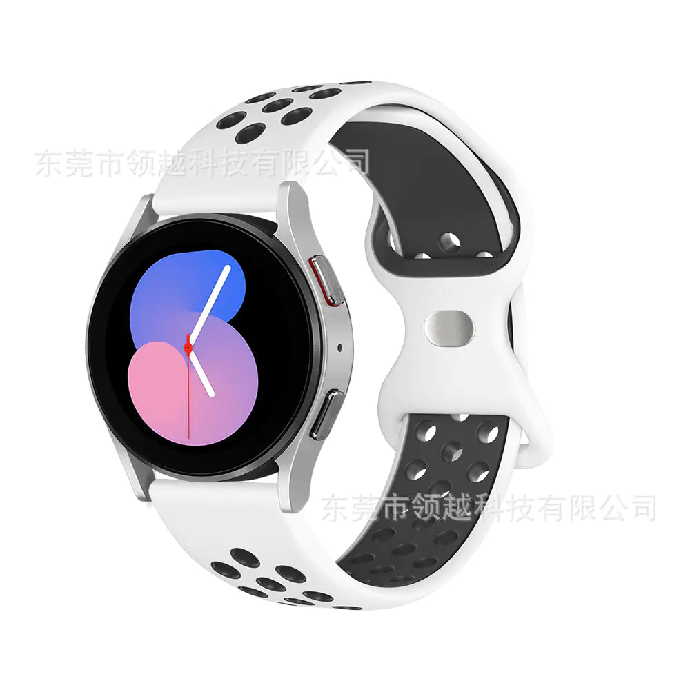 Silicone Watch Strap with Butterfly Clasp for Samsung & Huawei